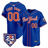 Men's New York Mets Active Player Cutsom Royal 2024 Spring Training Vapor Premier Limited Stitched Baseball Jersey,baseball caps,new era cap wholesale,wholesale hats